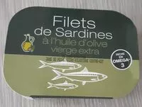 Mängden socker i Filets de Sardines à l'huile d'olive vierge extra