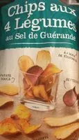 Mängden socker i Chips aux 4 légumes ( au sel de Guerande)