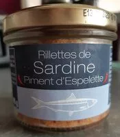 Mängden socker i Rillettes de sardine au piment d d'espelette