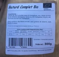 Mängden socker i Pain complet bio Poulaillon