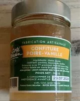 Mängden socker i Confiture poire vanille