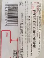 Mängden socker i Pate de campagne