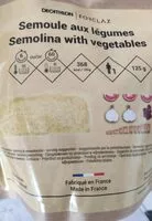 Mängden socker i Lyophilisé semoule aux legumes