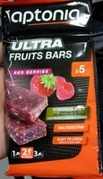 Mängden socker i Ultra fruits bars Red berries