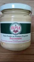 Mängden socker i Sauce Bayonnaise au piment d'Espelette BIPIA