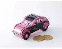 Mängden socker i La Sablesienne - “2CV Pink” Plain Butter Shortbread, 100g (3.5oz) Tin