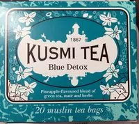 Mängden socker i Blue Detox boîte 20 sachets