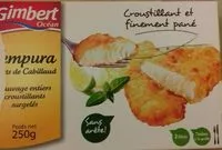 Mängden socker i Tempura filets de cabillaud
