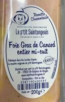 Mängden socker i Foie gras de canard entier mi-cuit