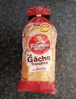 Mängden socker i Gâche tranchée au sucre