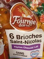 Mängden socker i 6 brioches Saint-Nicolas aux pépites de chocolat au lait