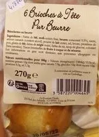 Mängden socker i Brioches a tete pur beurre