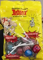 Mängden socker i Sucettes 3 effets Astérix