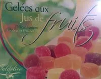 Mängden socker i Gelees aux jus de fruits