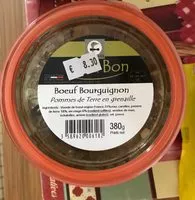 Mängden socker i Bœuf Bourguignon, Pommes de Terre en Grenaille