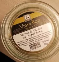 Mängden socker i Terrine de Canard au Magret Fumé