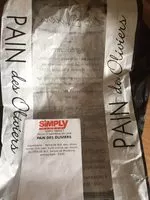 Amount of sugar in Pain des oliviers