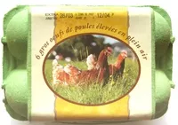 Mängden socker i 6 gros oeufs de poules élevées en plein air