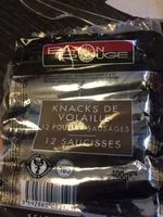 Mängden socker i Knacks De Poulet 12 Saucisses