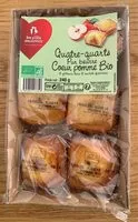 Mängden socker i Quatre-quarts pur beurre coeur pomme Bio