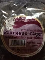 Mängden socker i Pruneau d'Agen dénoyautés