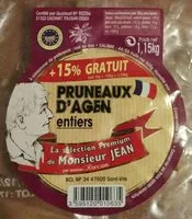 Mängden socker i Pruneaux d' Agen entiers