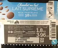 Mängden socker i Chocolat lait suprême