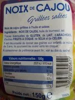 Mängden socker i Noix de cajou grillées salées