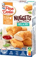 Mängden socker i Nuggets aux filets de poulet -25% de sel