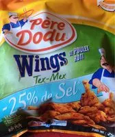 Mängden socker i Wings de poulet rôti tex mex