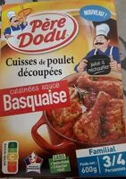 Mängden socker i Cuisses de poulet decoupees cuisinees sauce basquaise