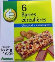 Mängden socker i 6 Barres Céréalières Chocolat-Cacahuètes