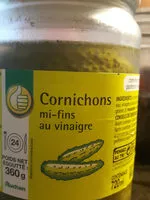 Mängden socker i Cornichons mi-fins au vinaigre