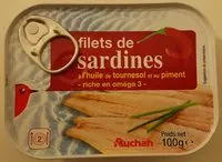 Mängden socker i Filets de sardines à l'huile de tournesol et au piment