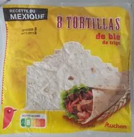 Mängden socker i 8 tortillas de blé