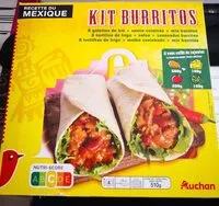 Mängden socker i KIT Burritos8 galettes de blé + sauce cuisinée + mix burritos