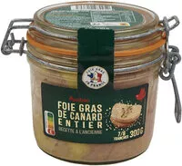 Mängden socker i Foie Gras de Canard Entier origine FranceRecette à l'Ancienne