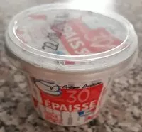 Mängden socker i Crème entière épaisse30% Mat. Gr.