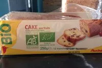 Mängden socker i Cake aux fruits tranché BIO