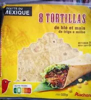 Mängden socker i 8 Tortillas de blé et maïs