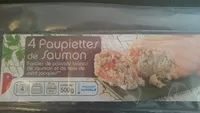 Mängden socker i 4 Paupiettes de saumon farcies de poissons blancs, de saumon et de noix de saint jacques*