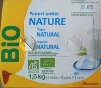 Mängden socker i Yaourts entier NATURE issu de l'agriculture biologique