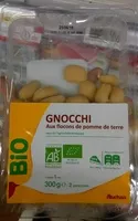 Mängden socker i gnocchi aux pommes de terreissus de l'agriculture biologique logo AB logo feuille FR-BIO-01 Agriculture UE