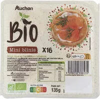 Mängden socker i 16 Mini blinis BIO