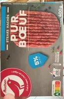 Mängden socker i Steaks hachés pur boeuf 5% matières grasses