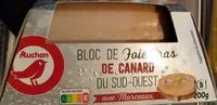 Mängden socker i Bloc de foie gras de canard avec morceaux