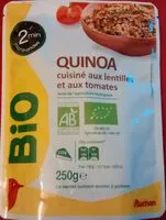 Mängden socker i Quinoa cuisiné aux lentilles et aux tomates issus de l'agriculture biologique