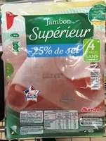 Mängden socker i Jambon cuit supérieur -25% de sel*