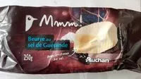 Mängden socker i Beurre au sel de Guérandeavec cristaux de sel