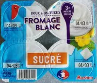 Mängden socker i DOUX ET ONCTUEUXFROMAGE BLANCSUCRE3% de matière grasse
